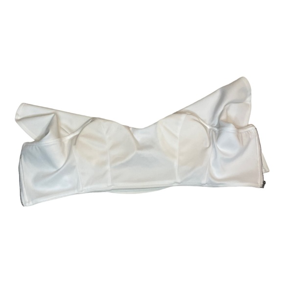 White Ruffle Bandeau Top - Picture 5 of 9